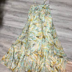 DIANE VON FURTSENBURG - DVF - FLORAL MIDI DRESS - SIZE M